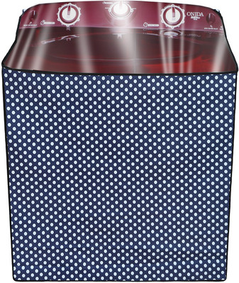 JM Homefurnishings Semi-Automatic Washing Machine  Cover(Width: 83 cm, Blue, White)