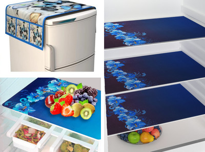 ARTESHKK Refrigerator  Cover(Width: 30 cm, Blue)