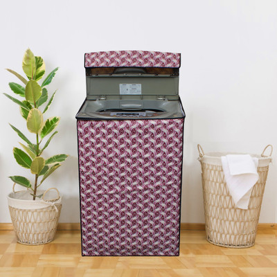 Glassiano Top Loading Washing Machine  Cover(Width: 60.96 cm, Pink, Brown)