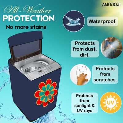 Amodori Top Loading Washing Machine  Cover(Width: 66 cm, Blue, Red)