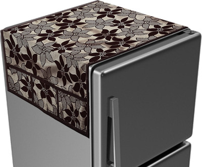 KUBER INDUSTRIES Refrigerator  Cover(Width: 98 cm, Brown)