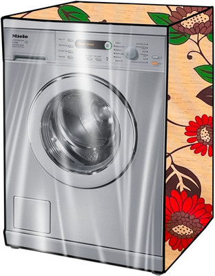 KVAR Front Loading Washing Machine  Cover(Width: 67 cm, Red, Beige)