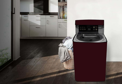 Hillberg Top Loading Washing Machine  Cover(Width: 60.95 cm, Maroon)
