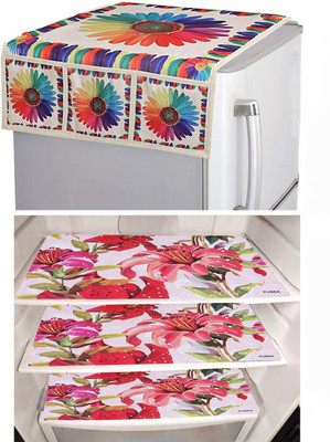KUBER INDUSTRIES Refrigerator  Cover(Width: 56 cm, Multicolor)
