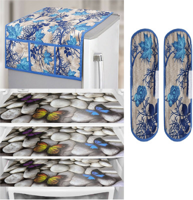 Romiz Fridge Mat(Width: 53.54 cm, BLUE)