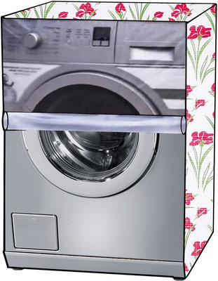 KVAR Front Loading Washing Machine  Cover(Width: 68 cm, Transparent, Pink)