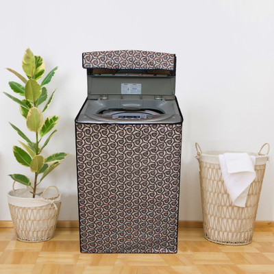 Glassiano Top Loading Washing Machine  Cover(Width: 58.42 cm, Brown, Grey)