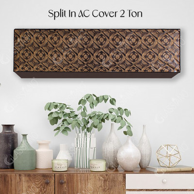 Glassiano Air Conditioner  Cover(Width: 114.3 cm, Brown::Black)