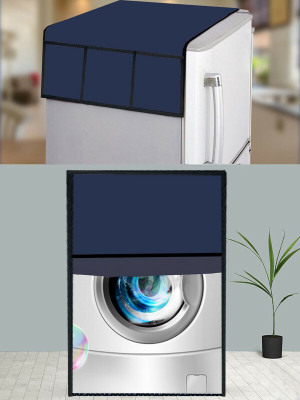 JM Homefurnishings Front Loading Washing Machine  Cover(Width: 61 cm, Blue)