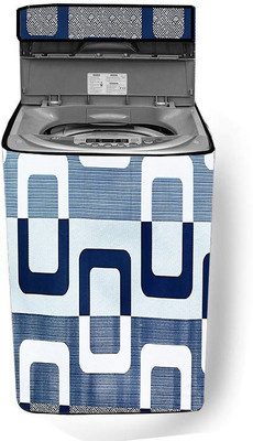 JM Homefurnishings Top Loading Washing Machine  Cover(Width: 62 cm, Blue, White)