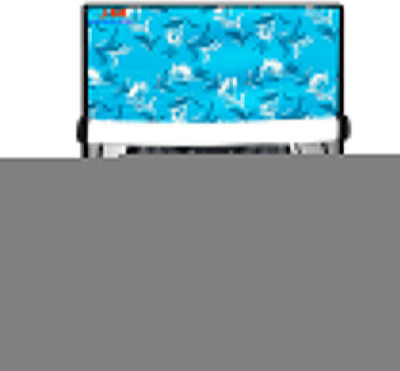 JM Homefurnishings Front Loading Washing Machine  Cover(Width: 63 cm, Sky Blue, White)