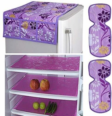 KUBER INDUSTRIES Refrigerator  Cover(Width: 98 cm, Purple)