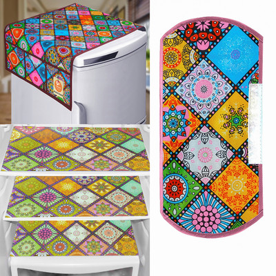 Kanushi Industries Refrigerator  Cover(Width: 91 cm, Multicolor)