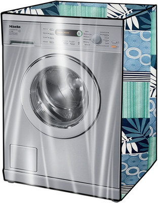 KVAR Front Loading Washing Machine  Cover(Width: 69 cm, White, Navy Blue)