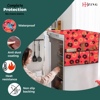 Hizing Refrigerator  Cover(Width: 55.89 cm, Red)