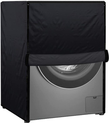 Wings Star Front Loading Washing Machine  Cover(Width: 61 cm, Black)