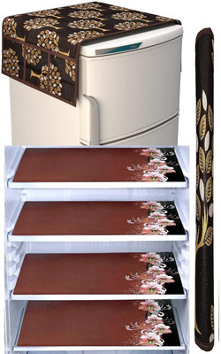 RichBox Refrigerator  Cover(Width: 54 cm, Brown)