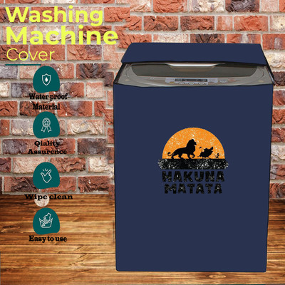 KVAR Top Loading Washing Machine  Cover(Width: 53 cm, Blue)