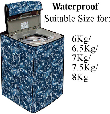Declooms Top Loading Washing Machine  Cover(Width: 61 cm, Blue)