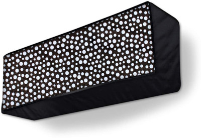 MW PRINTS Air Conditioner  Cover(Width: 33.02 cm, Split Indoor AC Cover Unit for 2 Ton, Black White Dot)