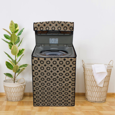 Glassiano Top Loading Washing Machine  Cover(Width: 58.42 cm, Beige)
