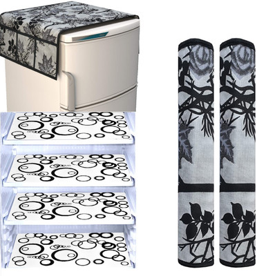 rulit Refrigerator  Cover(Width: 30 cm, Black)