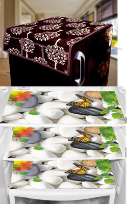 REVEXO Refrigerator  Cover(Width: 20 cm, Multicolor)