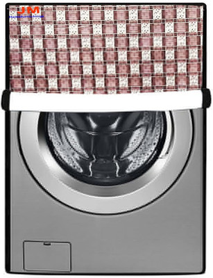 JM Homefurnishings Front Loading Washing Machine  Cover(Width: 60 cm, Brown, White)