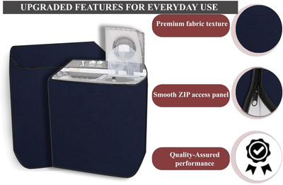 ZITIN Semi-Automatic Washing Machine  Cover(Width: 84 cm, NEAVY BLUE)