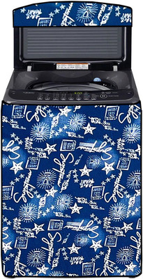 KVAR Top Loading Washing Machine  Cover(Width: 56 cm, Blue, White)