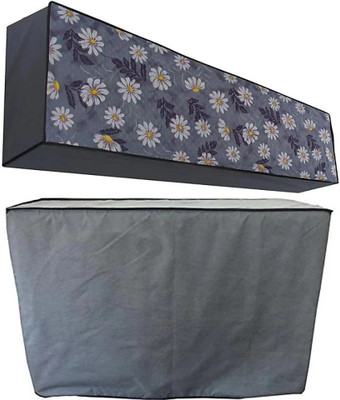 KingMatters Air Conditioner  Cover(Width: 114 cm, Grey, White)