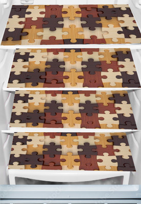 REVEXO Fridge Mat(Width: 32 cm, Multicolor, Cream)