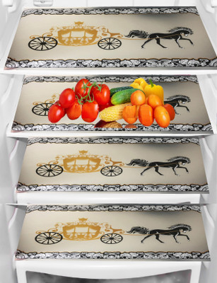 REVEXO Fridge Mat(Width: 32 cm, Multicolor, Transparent)
