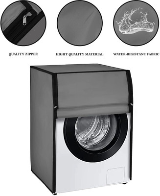 Aamaya Store Front Loading Washing Machine  Cover(Width: 62 cm, Grey)