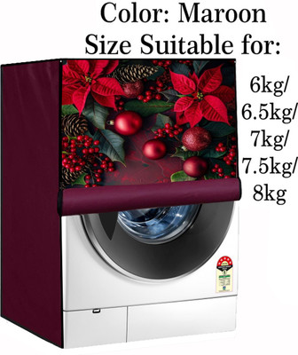 Declooms Front Loading Washing Machine  Cover(Width: 61 cm, Red)
