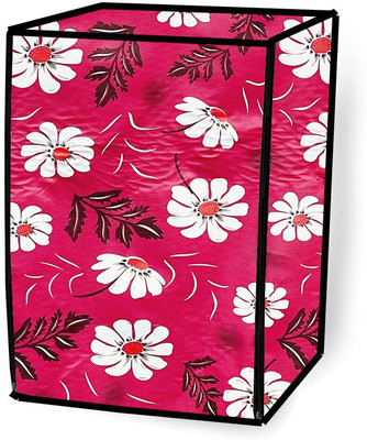JM Homefurnishings Front Loading Washing Machine  Cover(Width: 70 cm, Pink, White)