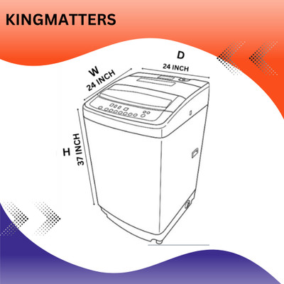 KingMatters Top Loading Washing Machine  Cover(Width: 63 cm, Multicolor)