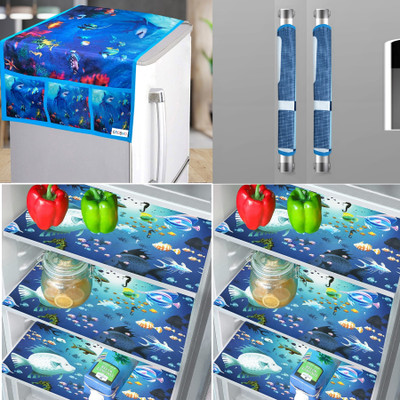 Crosmo Refrigerator  Cover(Width: 53 cm, Multicolor2)