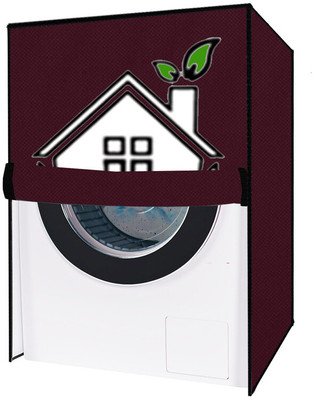 Delideal Front Loading Washing Machine  Cover(Width: 64 cm, Maroon)
