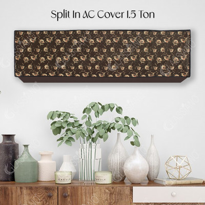 Glassiano Air Conditioner  Cover(Width: 109.22 cm, Brown::Cream)