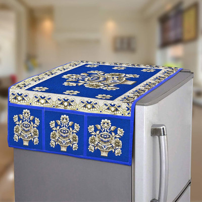 E-Retailer Refrigerator  Cover(Width: 53 cm, Blue)