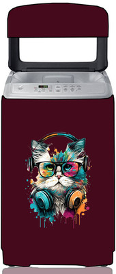 KVAR Top Loading Washing Machine  Cover(Width: 63 cm, Maroon)