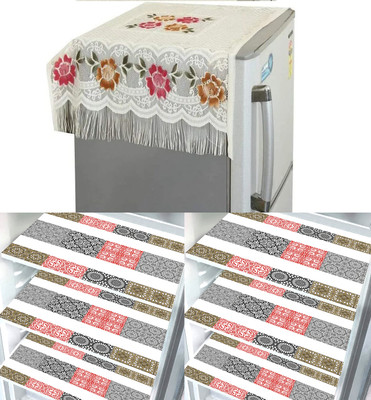 GRISHA Refrigerator  Cover(Width: 53 cm, Multicolor)