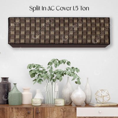 Glassiano Air Conditioner  Cover(Width: 109.22 cm, Black::Gold)