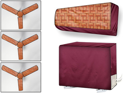 Stylista Air Conditioner  Cover(Width: 114.3 cm, Seamless Brick)