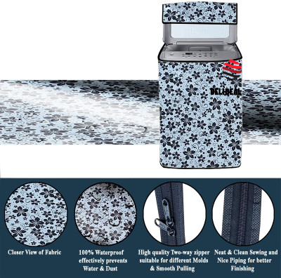 SAVEIT Top Loading Washing Machine  Cover(Width: 66 cm, Black, White)