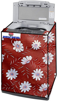 Delideal Top Loading Washing Machine  Cover(Width: 66 cm, Brown, White)