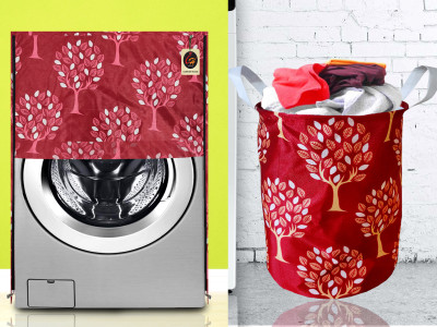 Comfort House Front Loading Washing Machine  Cover(Width: 58 cm, Maroon)