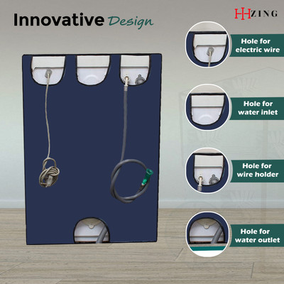 Hizing Front Loading Washing Machine  Cover(Width: 64 cm, Blue, Red)