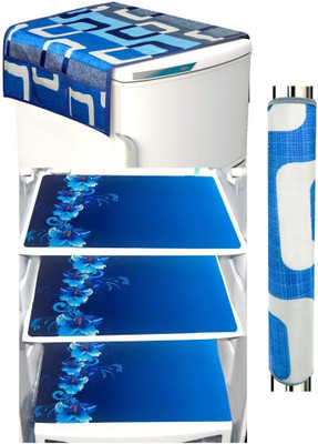 Shivom Refrigerator  Cover(Width: 15 cm, BLUE)
